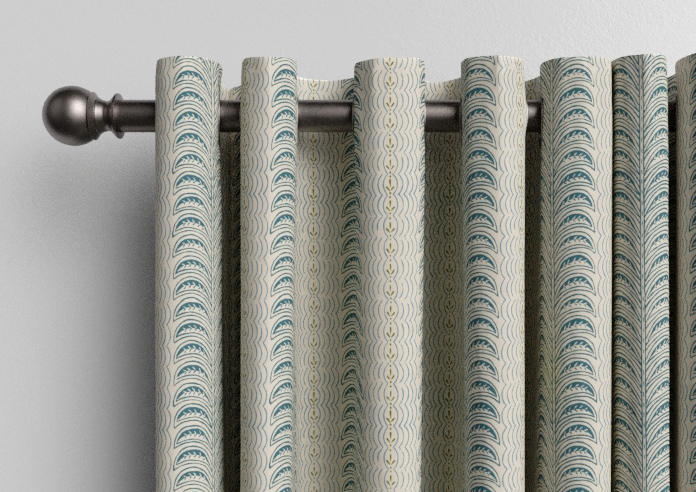 Land & Shore Fintra Stripe, Teal - Made to Measure Curtains - Image 12